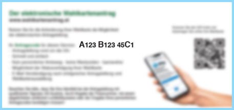 Abschnitt mit Antragscode